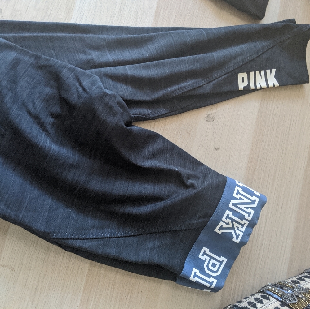 4 item PINK victoria's secret leggings bundle